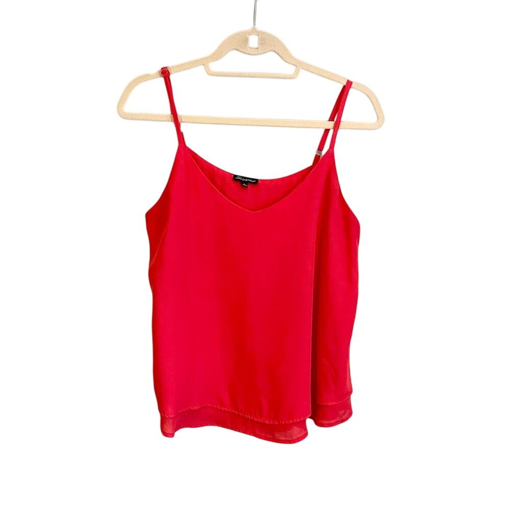 ShineStar Women's Double Layer‎ Red Cami Size Large
